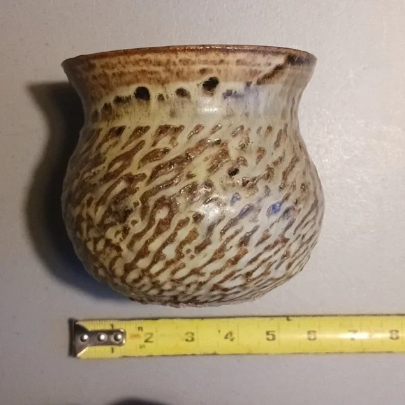 Ceramic Pottery Vintage Vase Hand Crafted Artist #eshopchicago - Picture 3 of 6